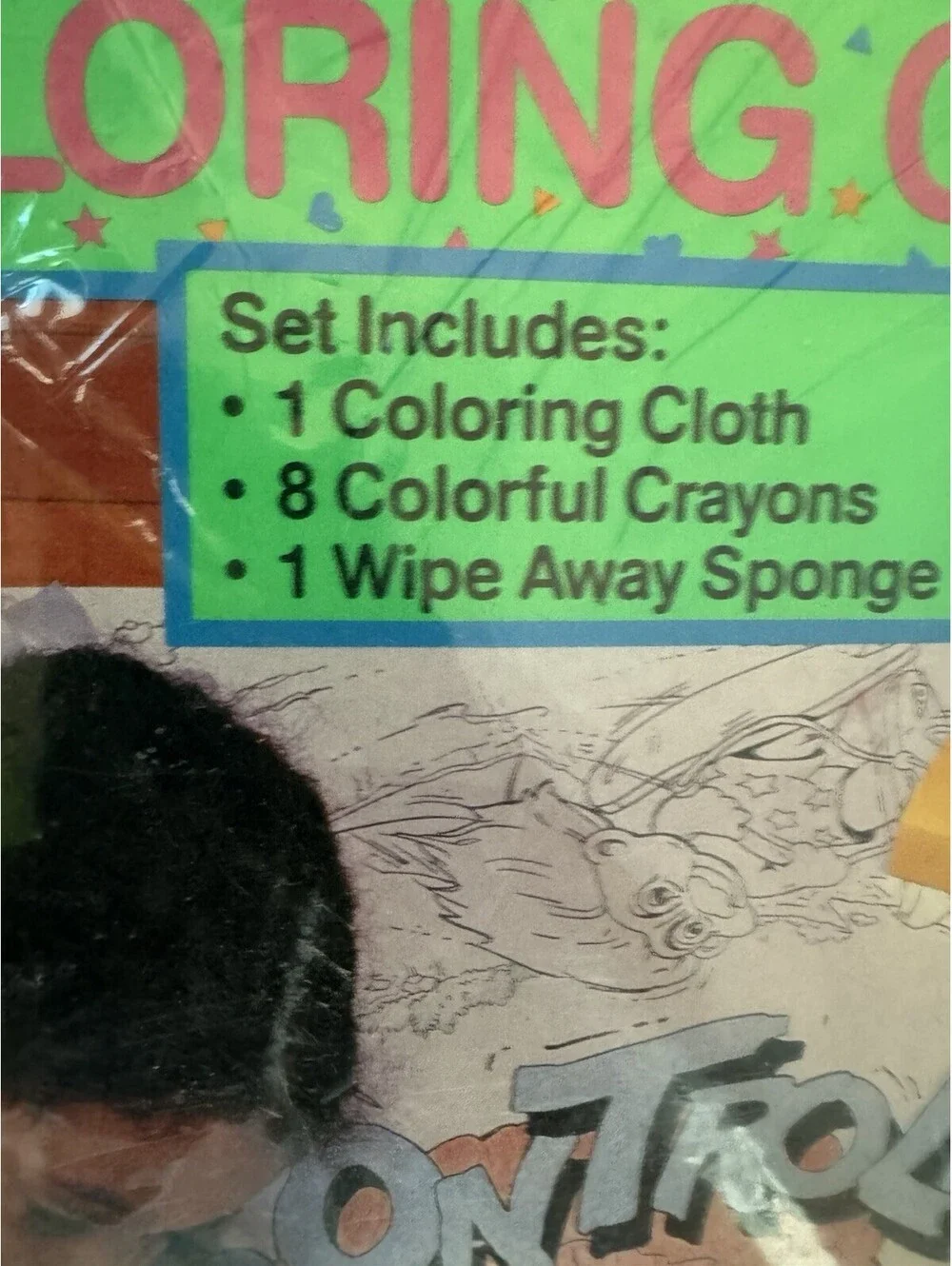 Vintage Troll Coloring Cloth “Keep On Trollin’” 40”x60” Unused Giftco Inc 1980s